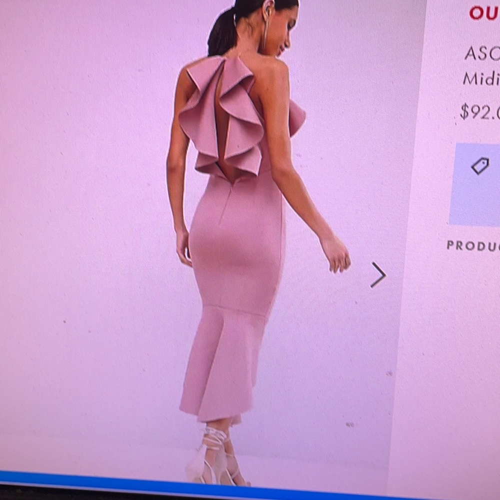 ASOS Scuba Halter Ruffle front - Picture 2 of 5